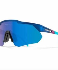 Occhiali da sport – 4 Lenti – UV400 – Colore Viola Blu – Lente Multipla  (1 Specchiata Blu)