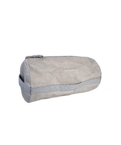 Beauty case Zip cilindro L grigia