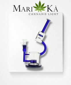KUSH BONG IN VETRO PERCOLATOR “MERCATOR” BLU
